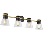 Artcraft Lighting AC11804BB Kanata Bathroom Vanity Black And Brushed Brass. Fixed Price $457.95.