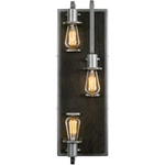 Varaluz Lofty 3 Light 8" Steel And Faux Zebrawood Wall Sconce. Fixed Price $140.00.