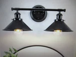 Goyeel 20.5 In. 2-LIGHT Matte Black Modern Vanity With Metal Shades. Fixed Price $39.85.