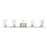 Livex Cityview Light Extra Large 8" Vanity Sconce, Nickel/clear 17625-91. Fixed Price $349.96.
