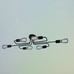 Unitary Brand Black Vintage Barn Metal Semi Flush Mount Ceiling 6 Lights. Fixed Price $115.95.