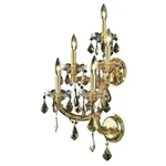 Elegant Theresa Light 12" Royal Cut Sconce, Gold/smoke 2800W5G-GT-RC. Fixed Price $434.00.