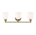 Savoy House 8-6836-3 Brass Melrose 3-LIGHT 24"W Bathroom Vanity. Fixed Price $212.00.