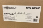 Hampton Bay 38 In. Elmcroft 4-LIGHT Brushed Nickel Bathroom Vanity New. Fixed Price $58.99.