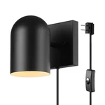 Globe Electric 65000098 1-LIGHT Plug-in Or Hardwire Wall Sconce, Matte Black,.... Fixed Price $60.56.