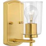 Progress Lighting P300154 Brass Adley Single 8"H Bathroom Sconce. Fixed Price $89.99.