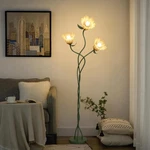 Elaruslux Vintage Floor Lamp 3 Heads Flower Adjustable. Fixed Price $131.97.