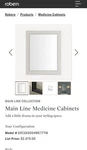 Robern Main Line Medicine Cabinets, Nickel D2C2430D4ME77TM 23 1/4" X 30". Fixed Price $285.00.