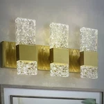 Oylyw Gold Bathroom Vanity Crystal Lights, 3000K, 30W Led, Warm. Fixed Price $89.95.