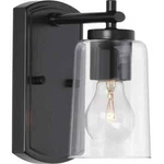 Progress Lighting Adley Collection Matte Black Clear Glass Bath Vanity. Fixed Price $42.53.