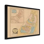 1760 Land Of Canaan Palestine Map - Framed Vintage Holy Wall Art Print. Fixed Price $382.99.
