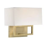 Trade Winds Lighting TW021924NB 2-LIGHT White Fabric Shade Wall Sconce Light, 60. Fixed Price $127.60.