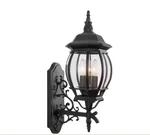 Lamqee Outdoor 3-LIGHT Black Aluminum Wall Sconce With Clear Glass Shade. Fixed Price $17.50.