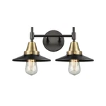 Innovations Railroad Light Bath Vanity, Brass/black 447-2W-BAB-M6-BK. Fixed Price $198.88.