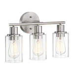 Pia Ricco 17 In. Modern 3 Lights Vanity Fixtures Brushed Nickel Farmhouse. Fixed Price $26.99.