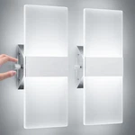 Changm Modern Wall Sconces Set Of Two, 12W Acrylic Led Light, Equipped W.... Fixed Price $53.47.
