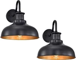 Rustic Gooseneck Barn Lights - Vintage Outdoor Wall Sconces, 2 Pack. Fixed Price $141.99.