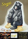 14287.WALL Decor Poster.vintage Interior Art.strupai Italian Ad Bear Boots Laces. Fixed Price $21.00.