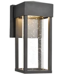Elk Lighting Led Wall Sconce Outdoor Fixture Matte Black Seeded Glass 10"T 45279. Fixed Price $49.95.