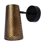Mercana Wesley I 11X10.2 Gold Toned Perforated Metal Cone Wall Sconce. Fixed Price $76.99.