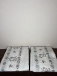 Pottery Barn Lilah Suzani Embroidered Curtain Set / 2 Light Filtering Blue 50X84. Fixed Price $199.00.
