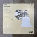 Hampton Bay Vanity Light Fixture Brushed Nickel Swirl Marble Wallmount 469-231. Fixed Price $19.99.