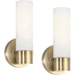 2-PACK Kira Home Sol 10" Modern 1-LIGHT Wall Sconce With Frosted Glass Shade. Fixed Price $36.00.