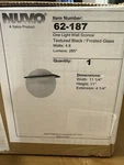 Nuvo 62-187 One Light Wall Sconce Textured Black/ Frosted Glass. Fixed Price $25.00.