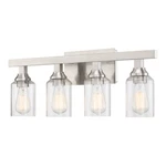 Craftmade Chicago Light Vanity, Brushed Nickel/clear Seeded 53104-BNK. Fixed Price $177.12.