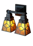 Meyda Tiffany 27882 Diamond Craftsman Light 12"W Bathroom - Glass. Fixed Price $392.20.