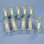 Cooper 1301-7LA Lt Almond Toggle Wall Light Switches Single Pole 15A 10-PACK. Fixed Price $17.76.
