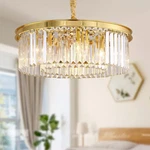Modern Gold Crystal Chandelier Pendant Light For Dining & Living Room D21.6. Fixed Price $300.99.