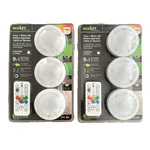*pack Of 2* Ecolight 3-PACK Multicolor Led Puck With Remote. Fixed Price $40.00.
