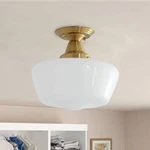 Aiwen 11.81 In 1-LIGHT Simple Dome Modern Farmhouse Semi Flush Mount. Fixed Price $47.45.