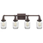 Quoizel SQR8604 Black Squire 4-LIGHT 31"W Bathroom Vanity. Fixed Price $279.99.