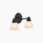 Kohler Fort Two-light Sconce K-11366-BLL In Matte Black. Fixed Price $105.00.