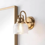 Jonathan Virginia 5.75 In. 1-LIGHT Brass Gold Metal/glass Led Vanity. Fixed Price $26.99.