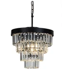 Aloadecor 3-LIGHT Matte Black Crystal Chandelier Modern Ceiling 7002D30MB. Fixed Price $125.00.