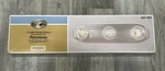Hampton Bay-brushed Nickel FINISH-3 Light Vanity FIXTURE-18" Bulbs Not Included. Fixed Price $20.12.