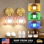 Letry Led Pink Tulip Glass Wall Sconce Rgb Remote Control Retro Lamp 2 Pack. Fixed Price $85.56.