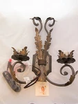 New Kathy Ireland Bronze Finish Electric 2-LIGHT Wall Sconce Lamp M.28. Fixed Price $11.99.