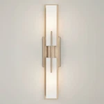 Midtown Modern Wall Brass Hardwired 23 1/2" 2-LIGHT Fixture White Glass. Fixed Price $329.99.