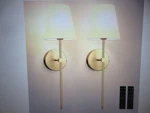 Yansun 8 In. 1-LIGHT Gold Wall Sconce, Rechargeable With Remote. Fixed Price $49.95.