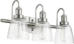 Quorum International 508-3 Nickel 3-LIGHT 22-1/2"W Bathroom Vanity. Fixed Price $267.00.