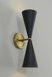 Heqiqeh - Vintage Cone Shape Battery Operated Led Wall Sconce W/remote. Fixed Price $44.99.