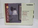 Nib- Portfolio Wall Sconce 0109938 Oil Rubbed Bronze Finish Frosted Glass Shade. Fixed Price $25.00.