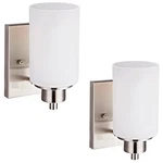 2 Pack Modern Vanity Fixture 1-LIGHT, Indoor Bathroom Wall Sconces.... Fixed Price $80.31.