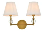 Wall Sconce Light Fixture Brass Color White Shades Dining Bedroom Bathroom. Fixed Price $185.39.