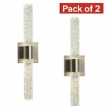 Pack Of Elegant Light Led Wall Sconce Bubble Glass 12W Brushed Nickel. Fixed Price $58.00.