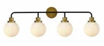 Wall Sconce Glass Shades Vanity Black Brass Bathroom Dining Light Fixture. Fixed Price $342.14.